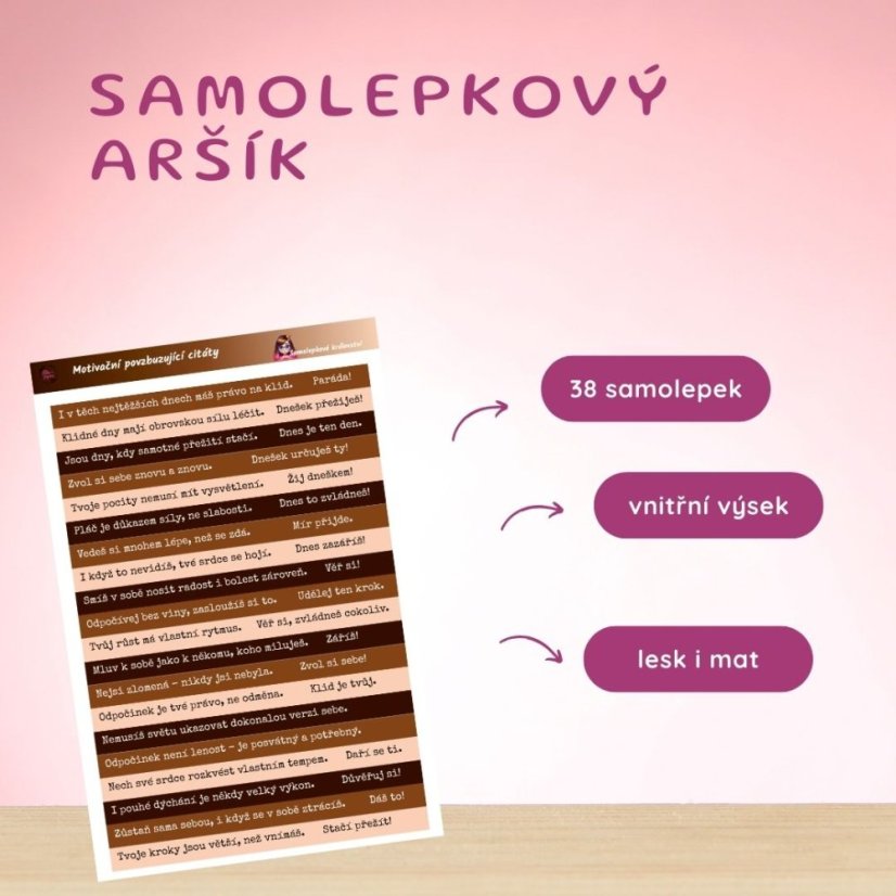 Motivační povzbuzující citáty | Samolepky do diáře
