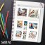 Samolepky do vzpomínkové knížky, rodinného alba i diáře nebo deníku od Elis v papíru ve stylu instax fotek