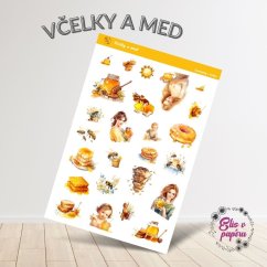 Samolepky do diáře plné včel a medu od Elis v papíru. Samolepky do diáře plné včel a medu od Elis v papíru.