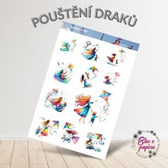 Pouštění draků | Samolepky do diáře