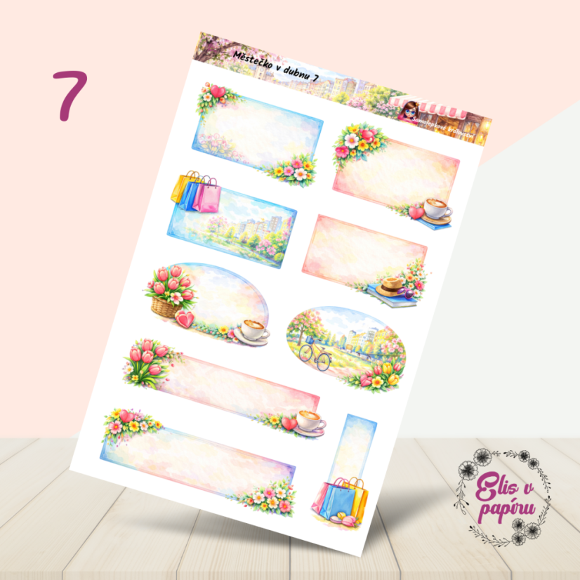 Městečko v dubnu | Měsíční samolepkový kit | 2026