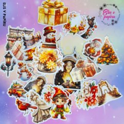 Vánoční samolepky od Elis v papíru