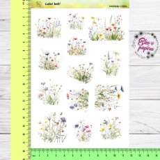 Samolepky do diáře, luční kvítí, bujo, plánování, journaling, scrapbook, diářové samolepky, květiny, příroda, české samolepky.