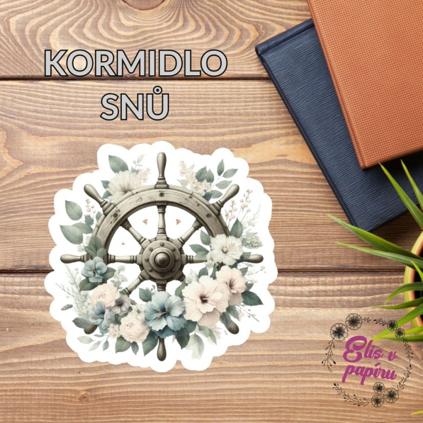 Kormidlo snů | Maxi kusová samolepka pro diář i scrapbook