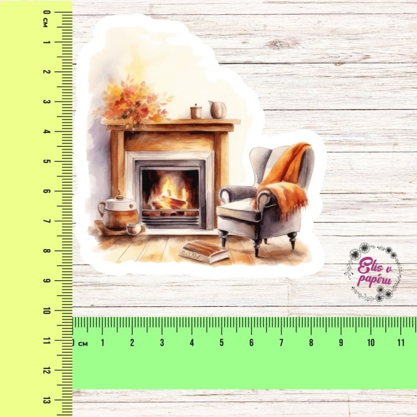 Pohodlné čtení u ohně | Samolepky do diáře