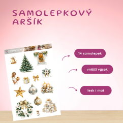 Elegantní vánoční dekorace | Samolepky do diáře
