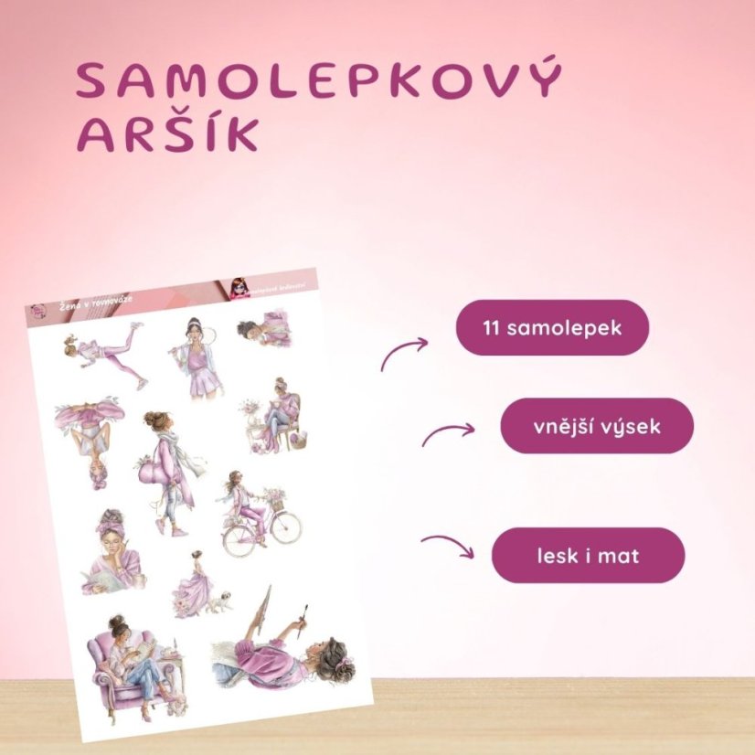 Žena v rovnováze | Samolepky do diáře