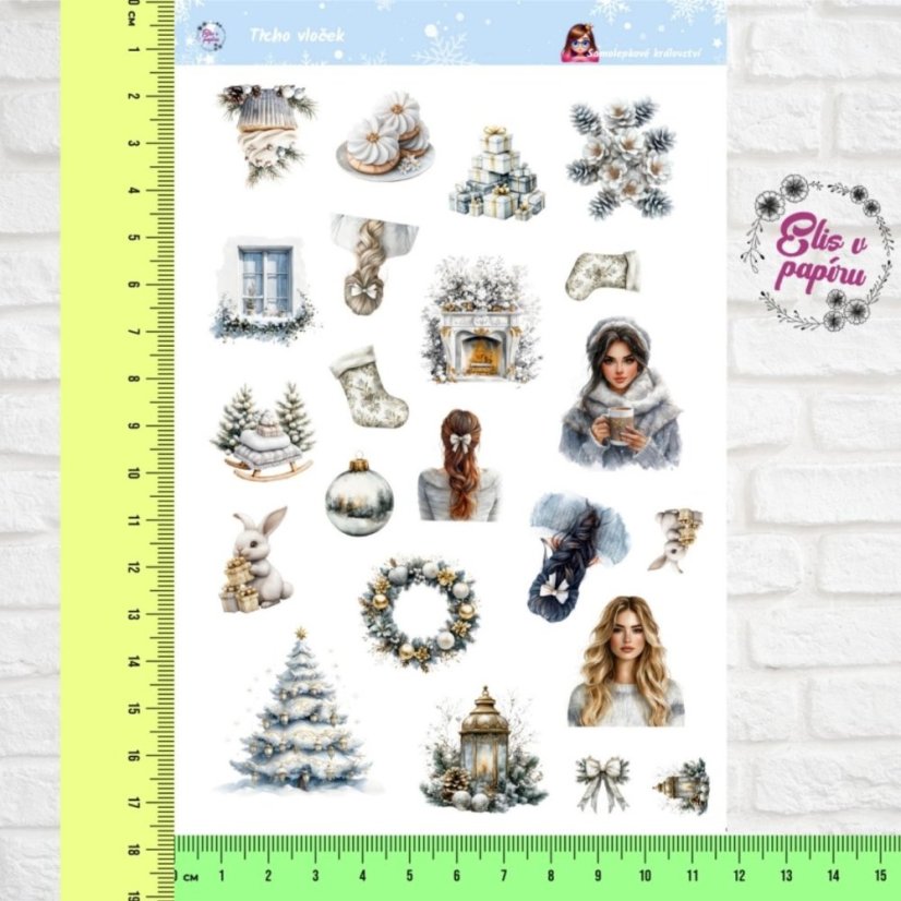 Ticho vloček | Samolepky do diáře