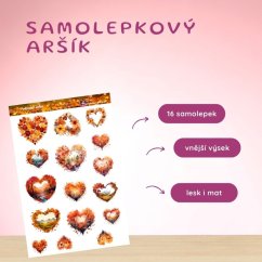 Podzimní srdce | Samolepky do diáře