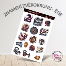 Znamení zvěrokruhu – Štír | Samolepky do diáře