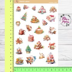 Samolepky do diáře s motivem vánočního cukroví od Elis v papiru