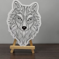 Síla vlčího pohledu | Omalovánka | Velká vybarvovací samolepka