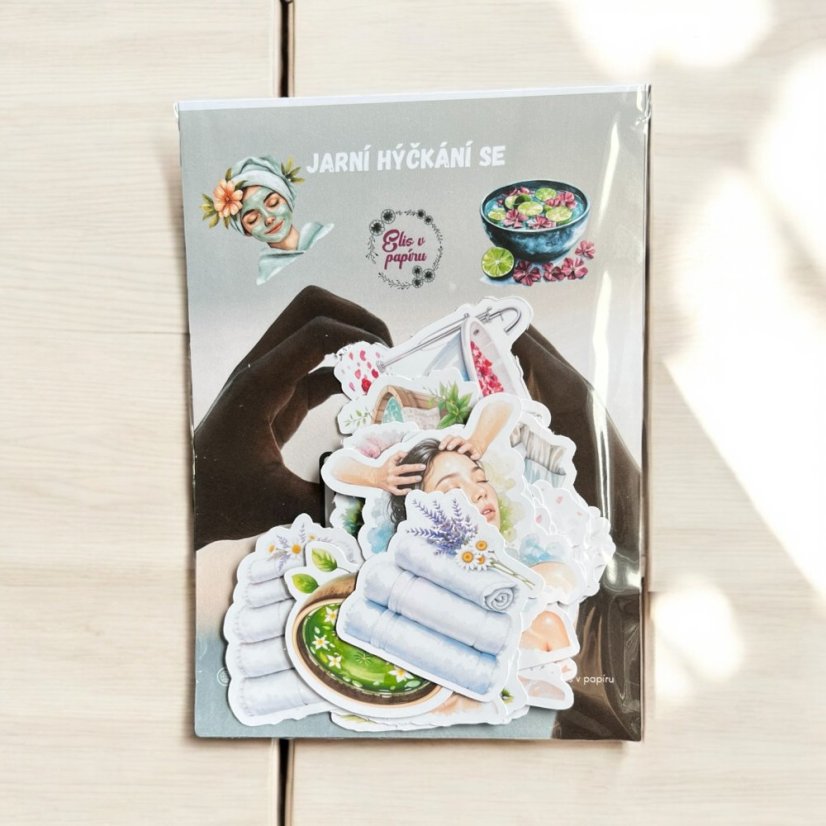 Jarní hýčkání se | Velké kusové samolepky pro diář i scrapbook