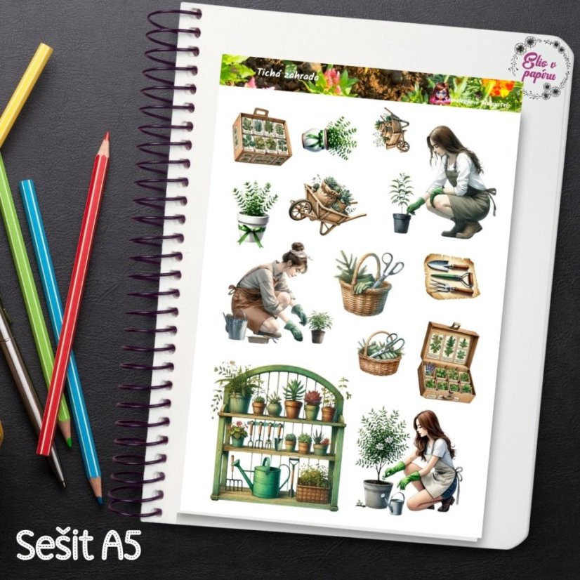 Tichá zahrada | Samolepky do diáře