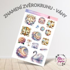 Znamení zvěrokruhu – Váhy | Samolepky do diáře