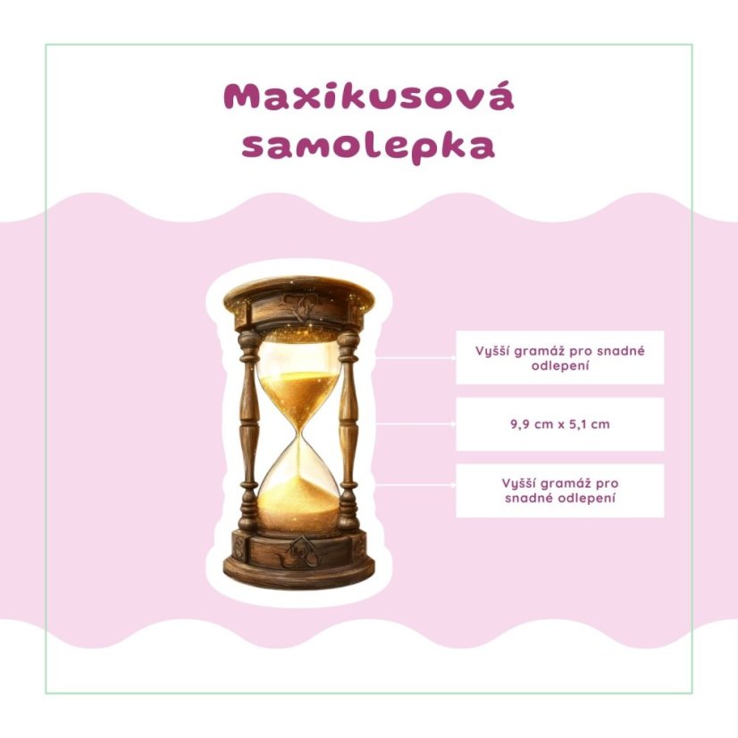 Přesýpací hodiny | Samolepka do diáře