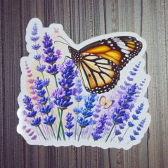 Motýl na levanduli | Samolepka do diáře