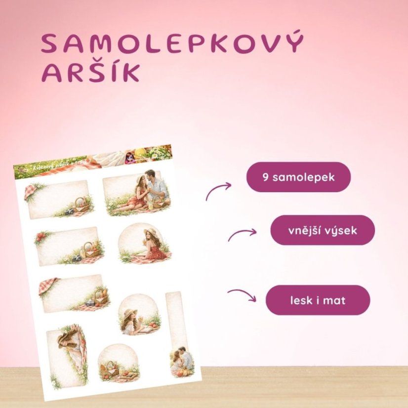 Květnový piknik v trávě | Měsíční samolepkový kit | 2026