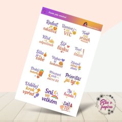 Úsměv jako mindset | Samolepky do diáře