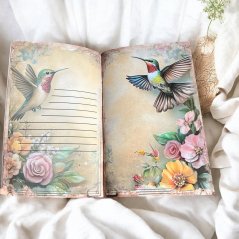 Vintage kolibříkový sešit