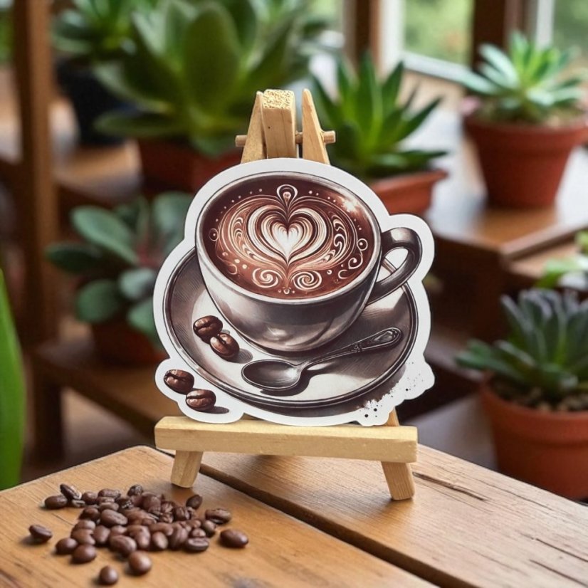 Espresso se srdcem | Samolepky do diáře