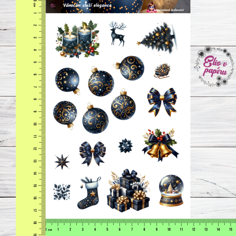 Vánocím sluší elegance | Samolepky do diáře