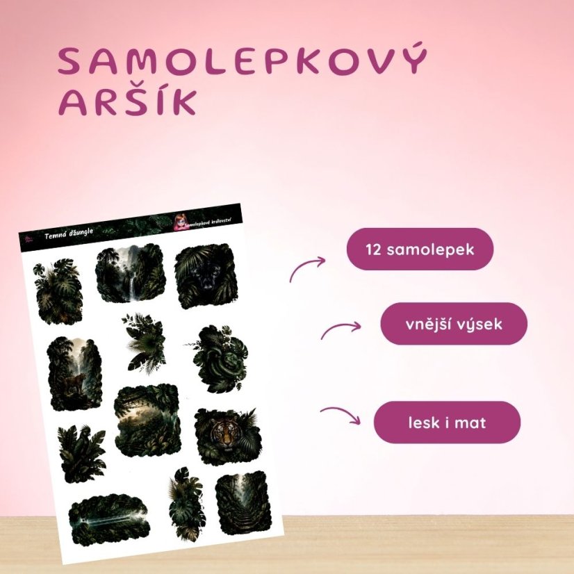 Temná džungle | Limitka | Samolepky do diáře
