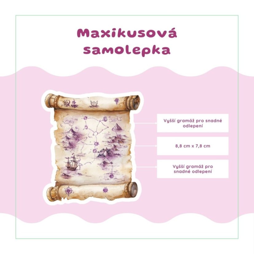 Magická mapa | Samolepka do diáře | Limitka