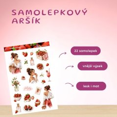 Dívka s jahodami| Samolepky do diáře