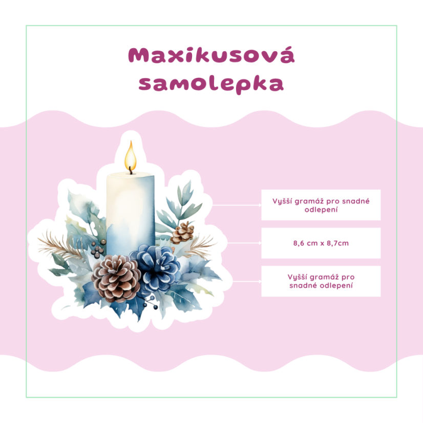 Adventní plamínek | Samolepky do diáře