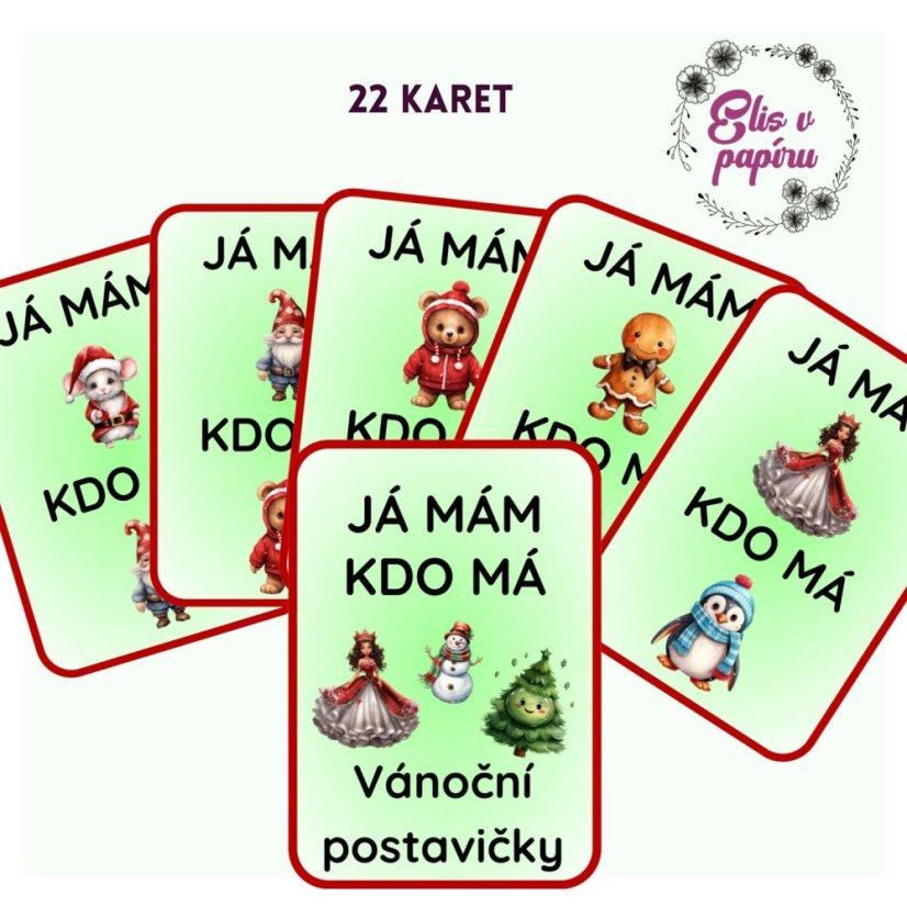 Dětská karetní hra Já mám, kdo má od Elis v papíru