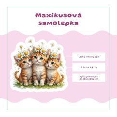 Koťátka s věnečky | Samolepka do diáře