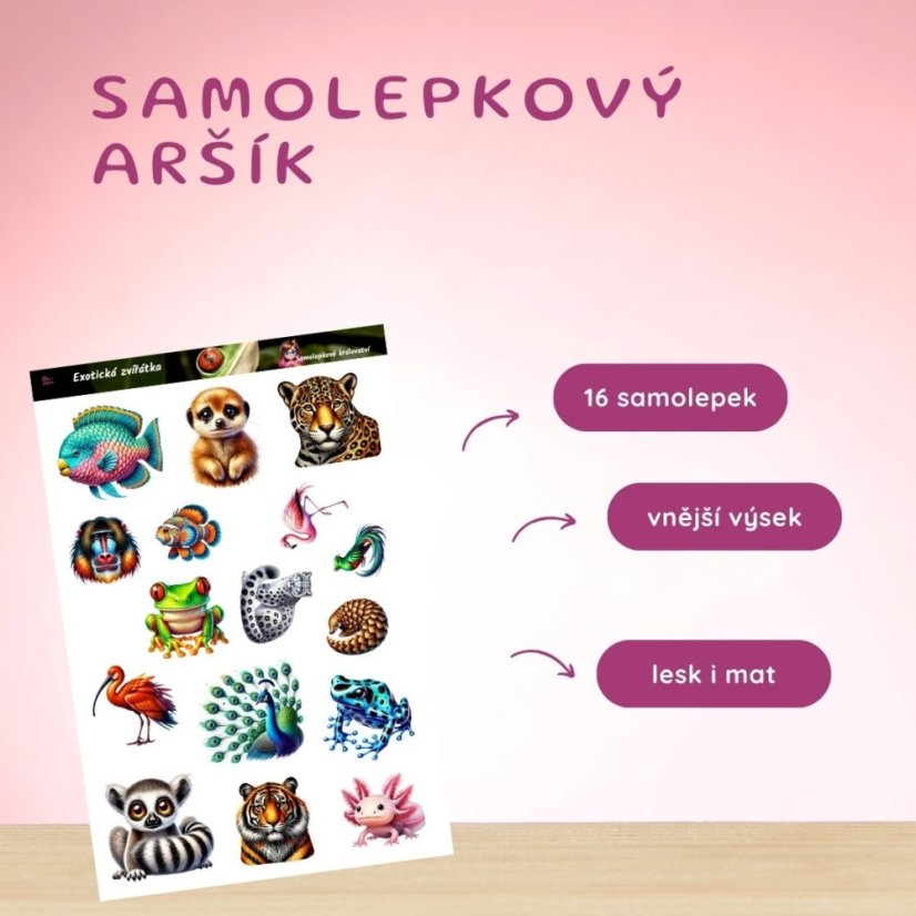 Exotická zvířátka | Samolepky do diáře