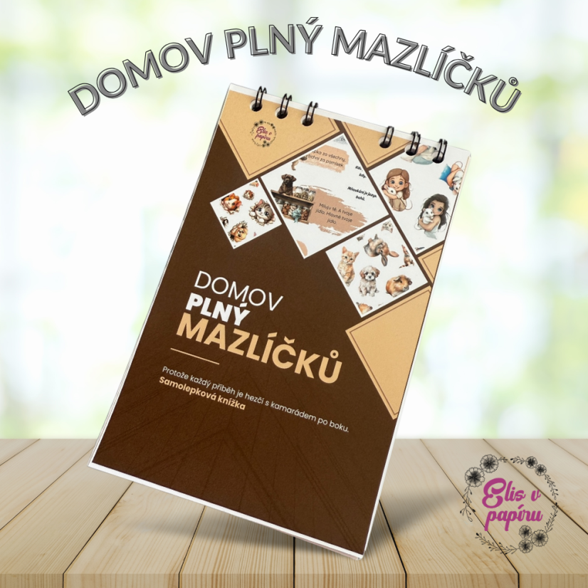Samolepková knížka: Domov plný mazlíčků | Zvířátkové samolepky do diáře
