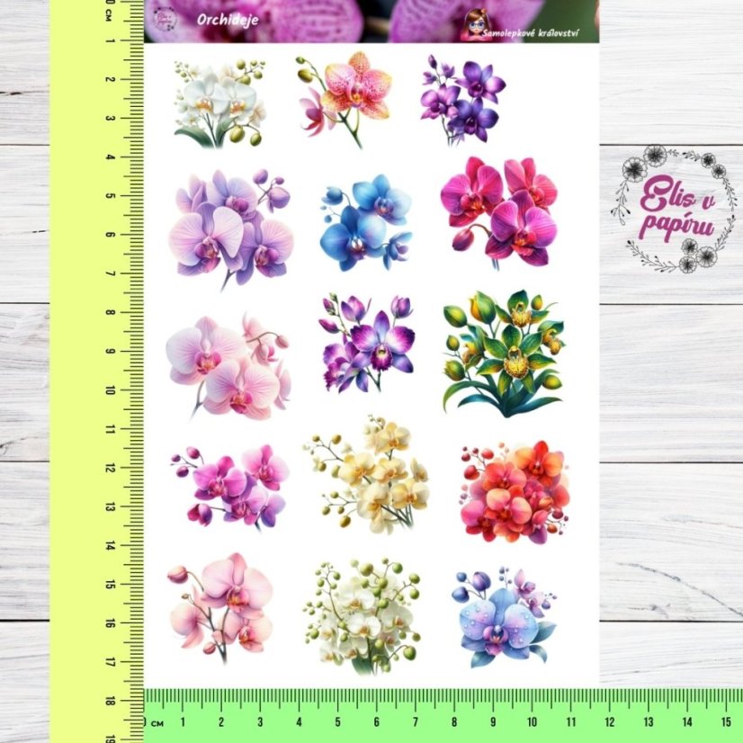 Orchideje | Samolepky do diáře