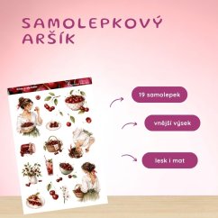 Dívka s třešněmi | Samolepky do diáře