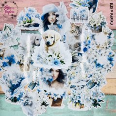 Samolepky do diáře i pro scrapbook s liliemi v zimě