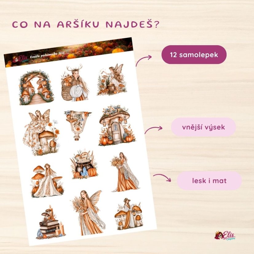 Kouzla podzimního lesa | Samolepky do diáře