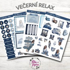 Dopřej svým plánům a projektům nádech pohody a klidu se samolepkovým kitem Večerní relax - samolepkový kit