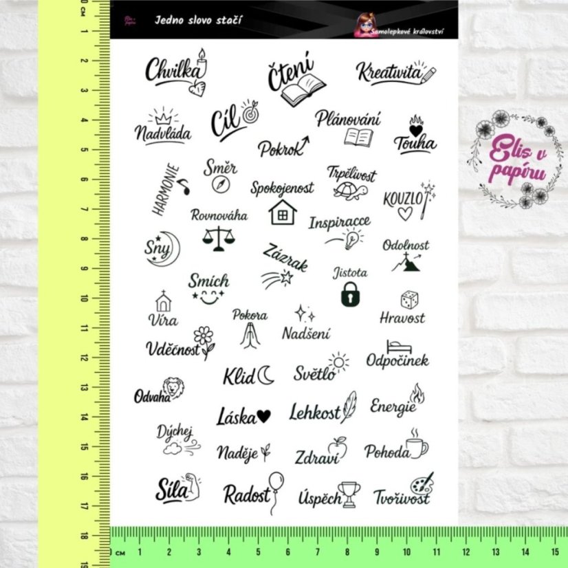 Jedno slovo stačí | Samolepky do diáře