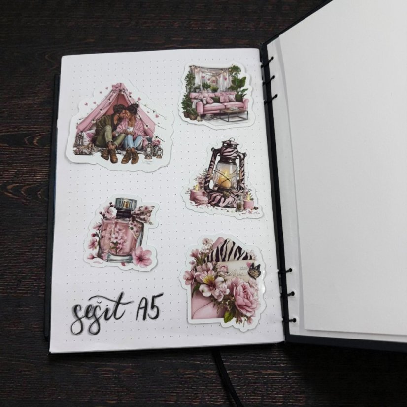 Zamilovaná nálada | Velké kusové samolepky pro diář i scrapbook