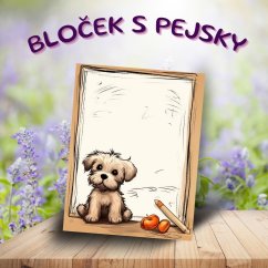Roztomilý trhací bloček s motivem pejska na dřevěném stole s levandulovým pozadím. Roztomilý trhací bloček s motivem pejska na dřevěném stole s levandulovým pozadím.