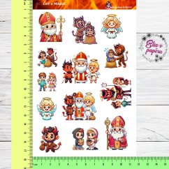 Čert a Mikuláš | Samolepky do diáře