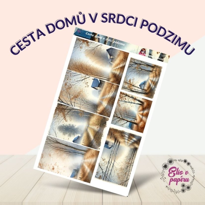 Cesta domů v srdci podzimu | Samolepky do diáře - obrázkové boxy