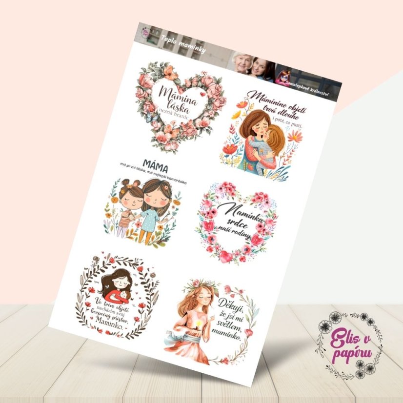 Teplo maminky | Samolepky do diáře