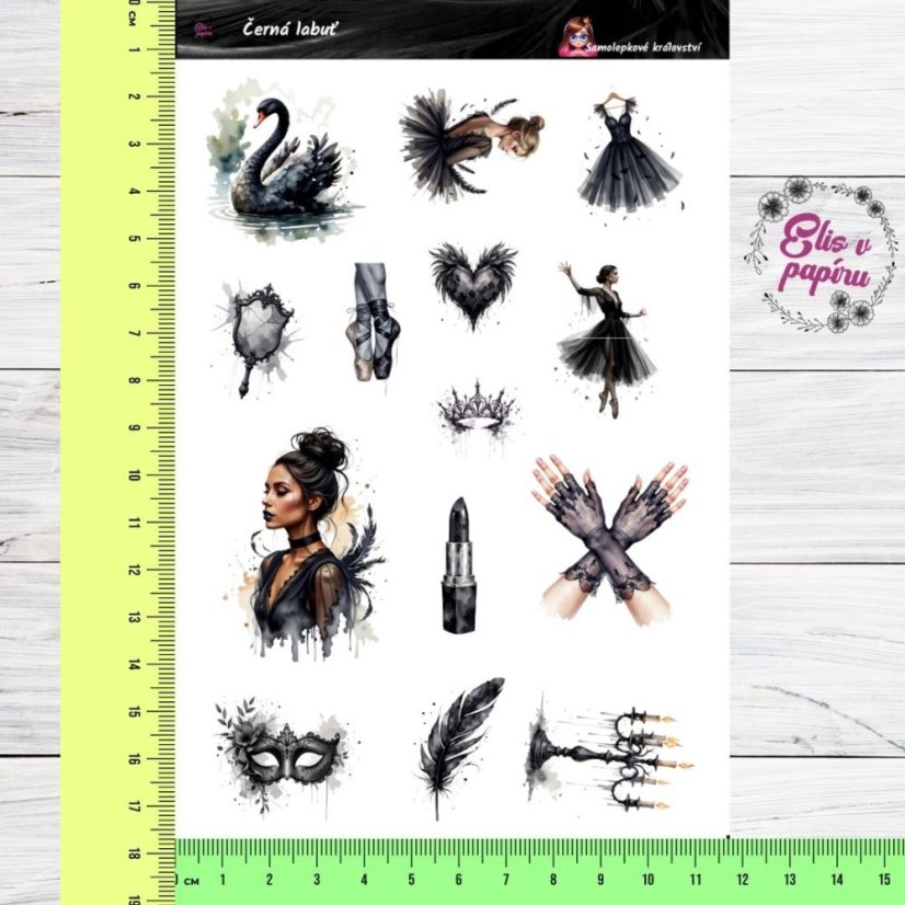 Černá labuť | Samolepky do diáře
