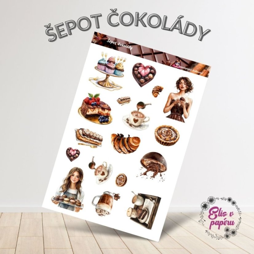 Šepot čokolády | Samolepky do diáře