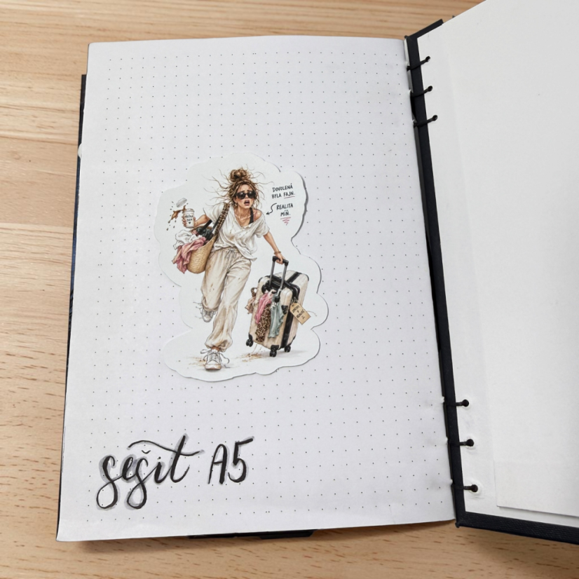 Dovolená byla fajn  | Maxi kusová samolepka pro diář i scrapbook