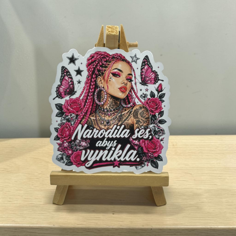 Narodila ses abys vynikla | Maxi kusová samolepka pro diář i scrapbook