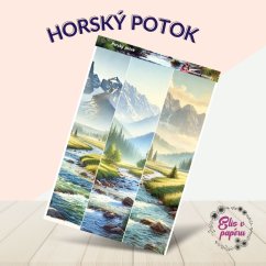 Horský potok | Samolepky do diáře - obrázkové pásky
